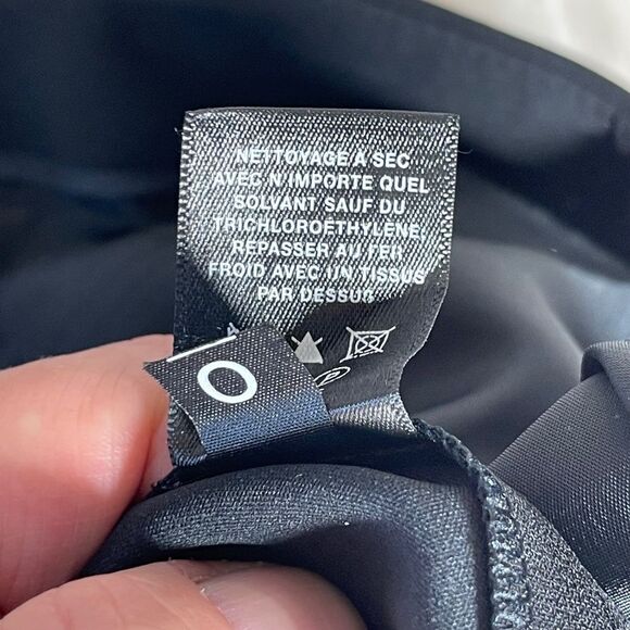 Lafayette 148 Black Crepe Drape Pleated No Waistband Pants Sz 2 - Picture 5 of 11